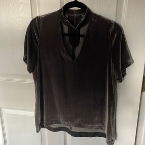 Gently worn made well grey velvet top